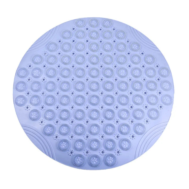 tapis bain antidérapant gris floral motifs points moderne doux drainage