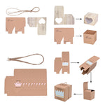 boîtes cadeaux marron clair texture cartonnée vintage ruban coton étagères événements anniversaires noël mariage