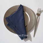 serviettes coton unies réutilisables classiques beige rose vert bleu marine table maison party