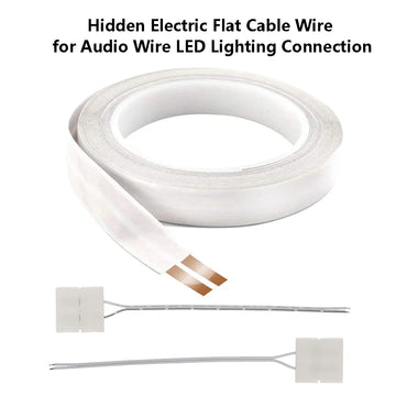 câble plat électrique caché audio led cœurs cuivre pur adhésif 10m 17awg 22awg