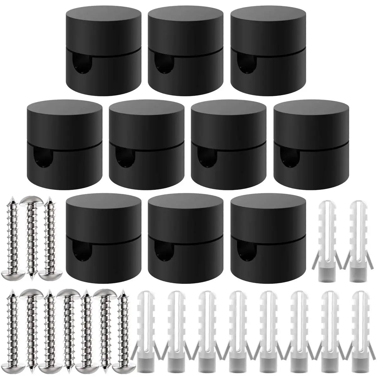 cache câble suspension noir blanc vis moderne abs rond lisse opaquet bases lampes