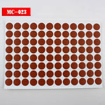 autocollants marron doré vis décoration tiroir meuble bois texture points circulaires résistants eau 96pcs