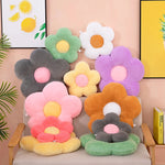 coussin fleur peluche lavable rose gris vert jaune violet moderne chambre lit