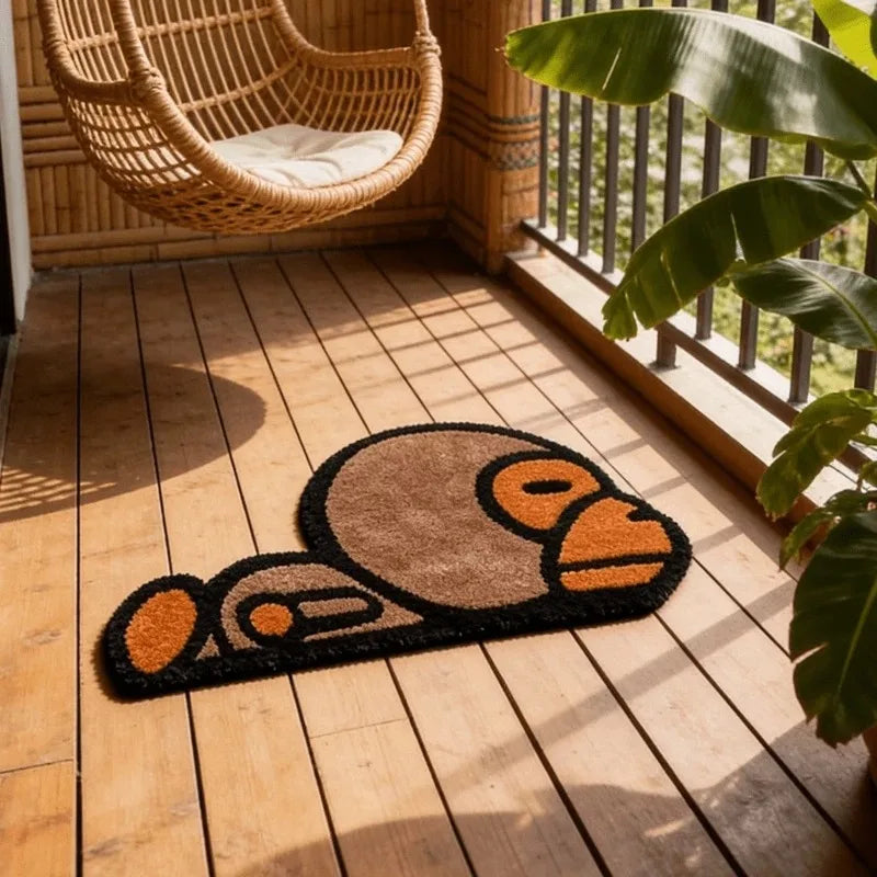 tapis doux antidérapant singe dessin animé rose moderne salon chambre bain corridor