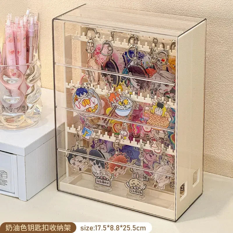 porte clés suspendu transparent motifs animés clips bijoux rangement display stand acrylique moderne organisateur