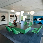 suspension led verre blanc moderne opaque salon chambre pendentif facile