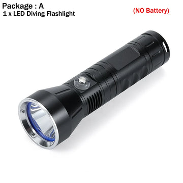 lampe poche plongée led 30w 3000lumens étanche 100m rechargeable tactique robuste