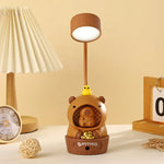 lampe table rechargeable usb moderne ours marron flexible verte étudiante chambre veilleuse ab
