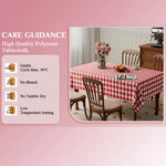 nappe table rouge blanche carreaux imperméable classique extérieure camping pique nique terrasse