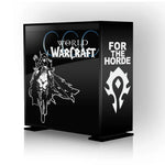 autocollants vinyle decoration graphique world of warcraft noir blanc boitier pc moderne gaming fenetre