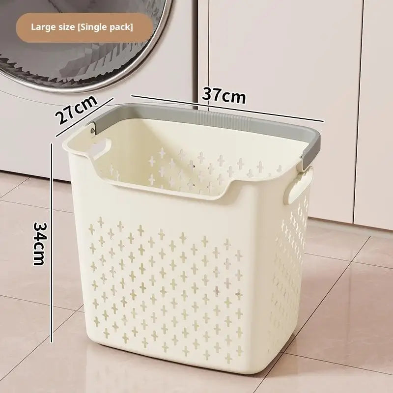 panier linge gris clair moderne poignées capacité grande rangement chambre bain pratique