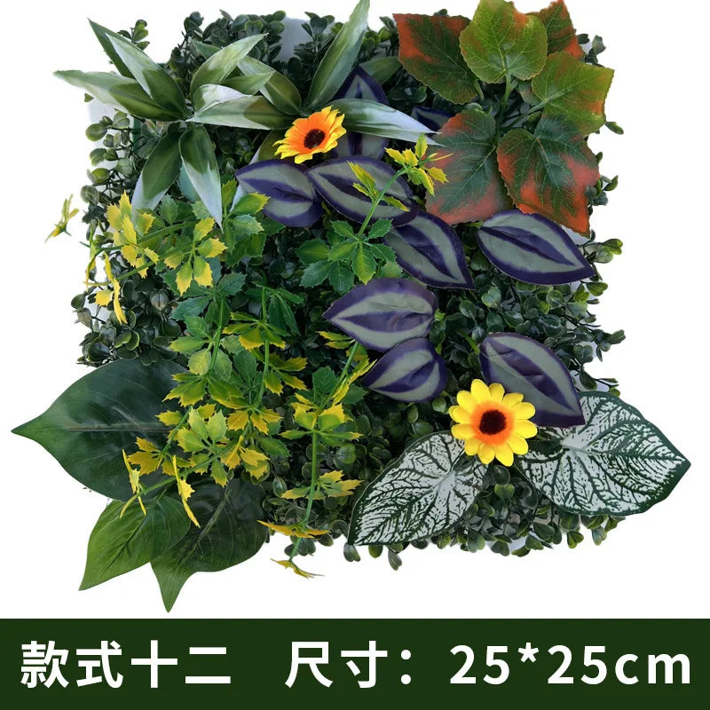 plantes artificielles vertes feuilles fleurs clips extérieures décoration jardin exposées