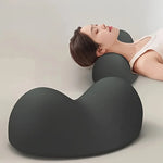 oreiller cervical mousse mémoire forme concave noir doux ergonomique literie voyage handwash polyester coton