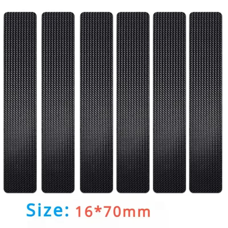 tapis antidérapants adhésifs beige noir texture tissée pratique fonctionnel antidérapants