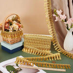 ruban franges dorées 4cm 45mm 65mm polyester textile maison rideau décoratif classique élégant