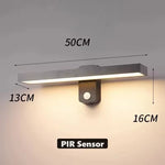 applique murale led moderne noire 30w 24w 18w 12w clips tactileextérieurhydrofugue