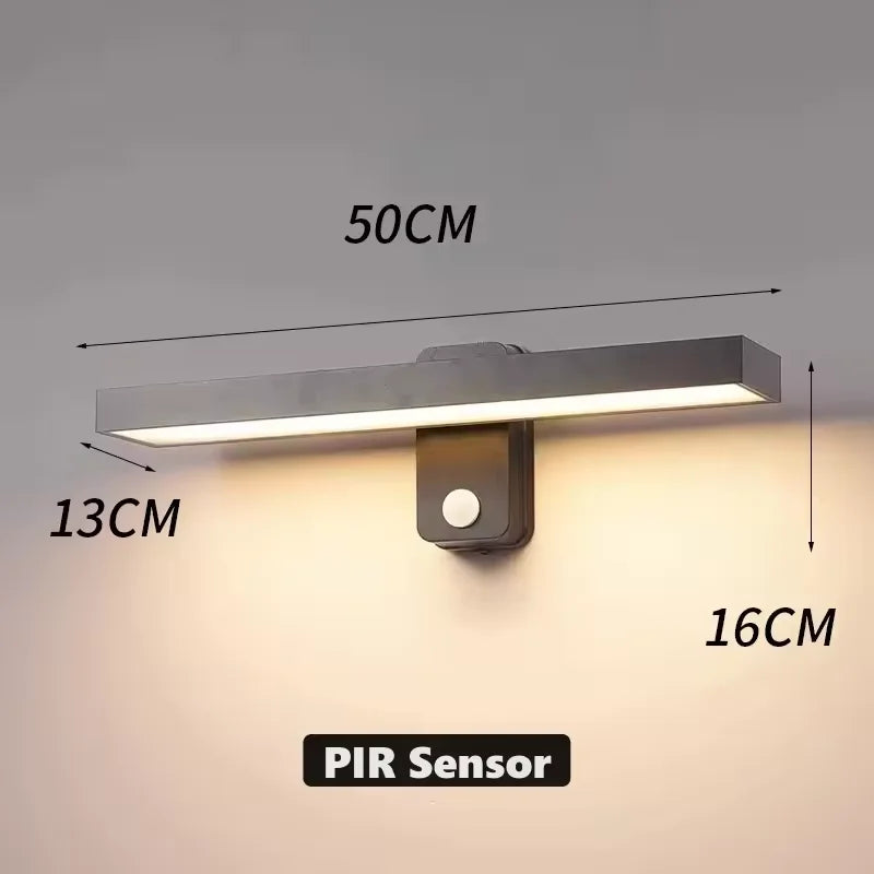 applique murale led moderne noire 30w 24w 18w 12w clips tactileextérieurhydrofugue