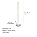 applique murale moderne marbre blanc doré salon chambre coucher led 60cm
