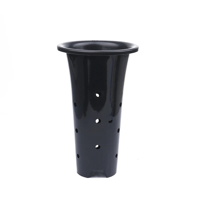 cache pot moderne perforé noir blanc gris transparent plante fleur verte contemporain jardinière respirante