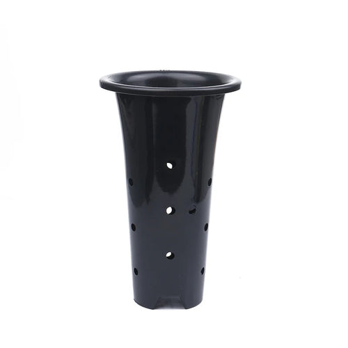 cache pot moderne perforé noir blanc gris transparent plante fleur verte contemporain jardinière respirante