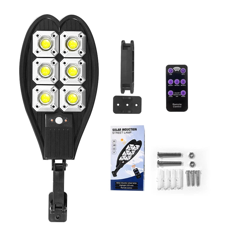 lampe solaire led moderne noire télécommande ip65 300w 500w étanche