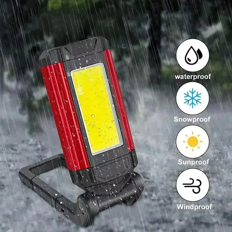 lampe travail rechargeable led usb clips magnétiques étanche modes lumière portable camping