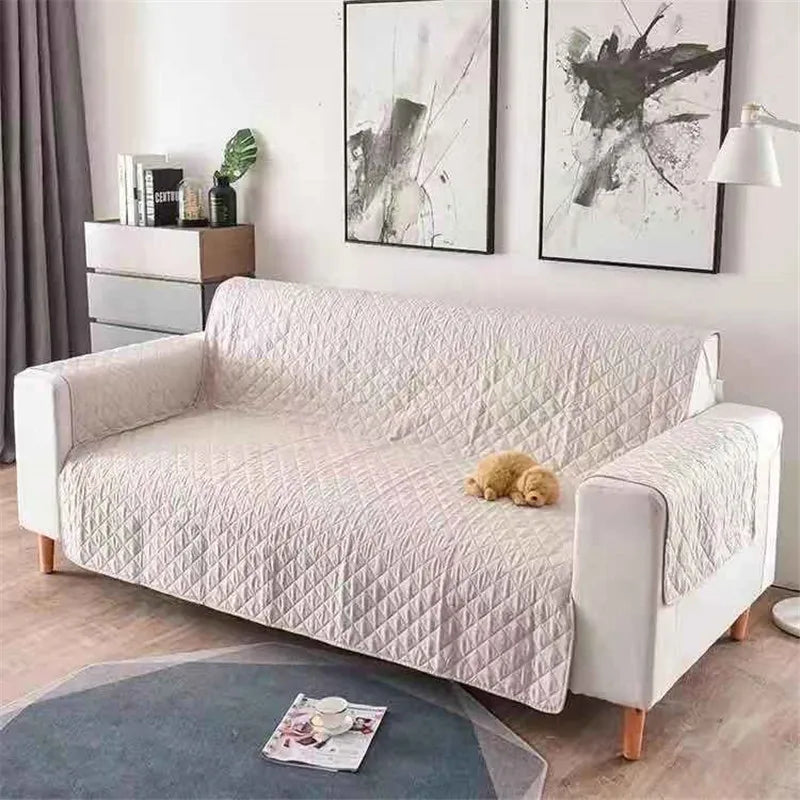 housse canapé marron beige quilted adhésif moderne salon lavable printemps été
