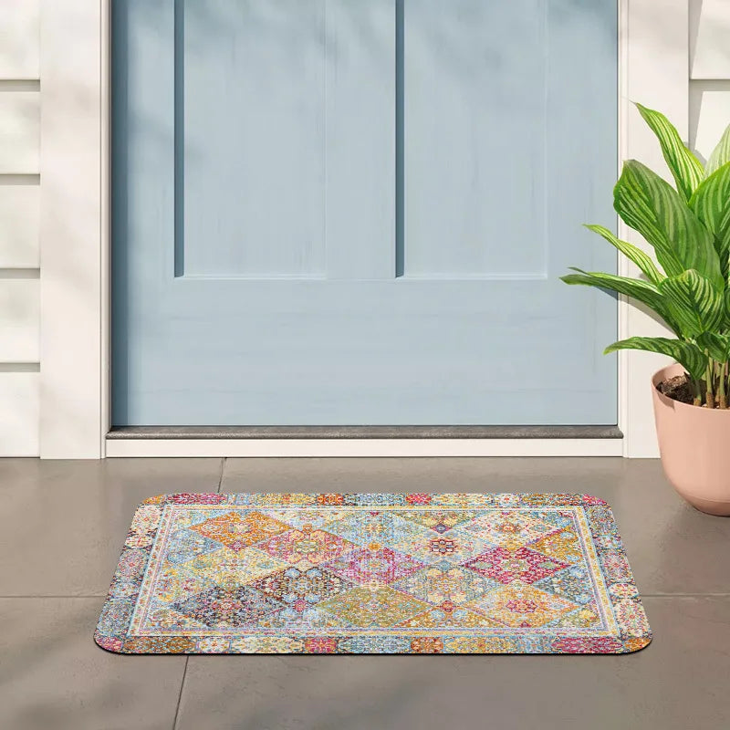 tapis moderne imprimé léopard panthère animaux extérieur résistant vert rose noir