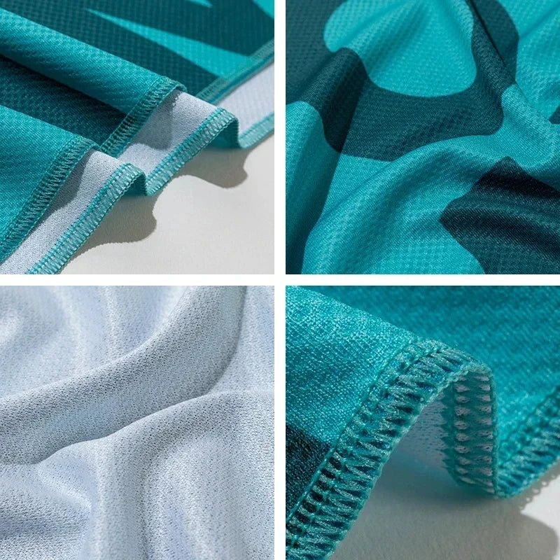 serviette polyestère imprimée bleu blanc moderne lavable machine