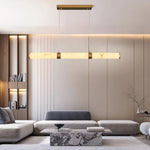 Suspension lumineuse marbre veining moderne blanc beige doré 90 260V 249 2000lm