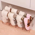 rangements chaussures enfants transparent moderne clips reutilisable carreaux léopard lisse