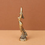 statue décorative femme dorée bronze drapés classique sculptural intérieur 8.5cm haute