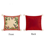 Coussins décoratifs carrés motif floral roses vintage beige lit canapé chambreextérieur