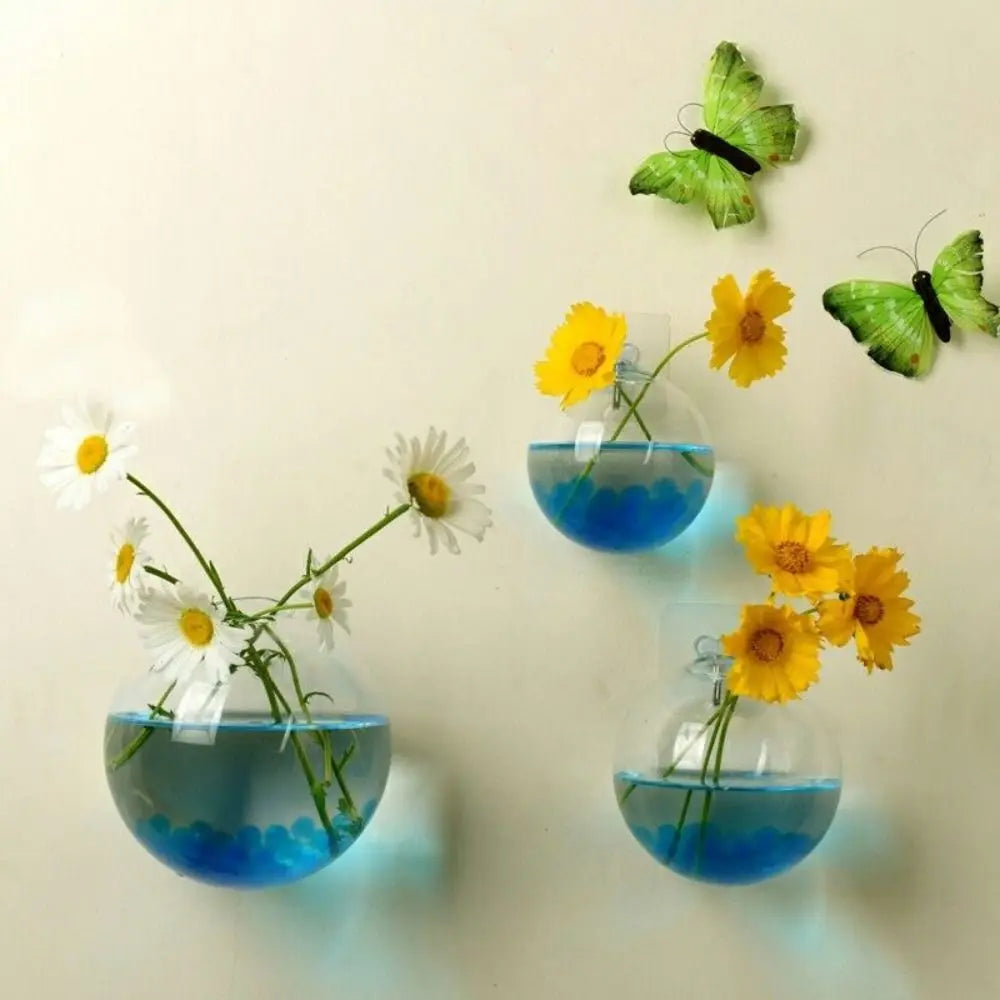 vase mural verre transparent moderne 10 12 13 15cm
