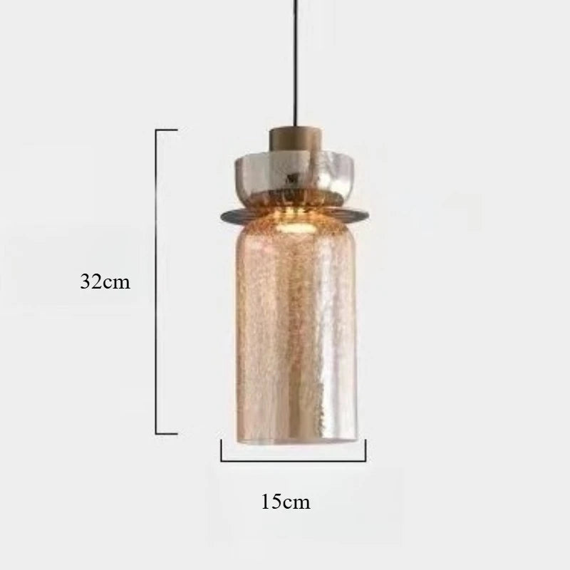suspension lumineuse moderne verre craquelé transparent doré ampoules led 220v 240v moderne intérieur