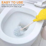 brosse wc blanche moderne fibres vis poignée métallique durable plastique