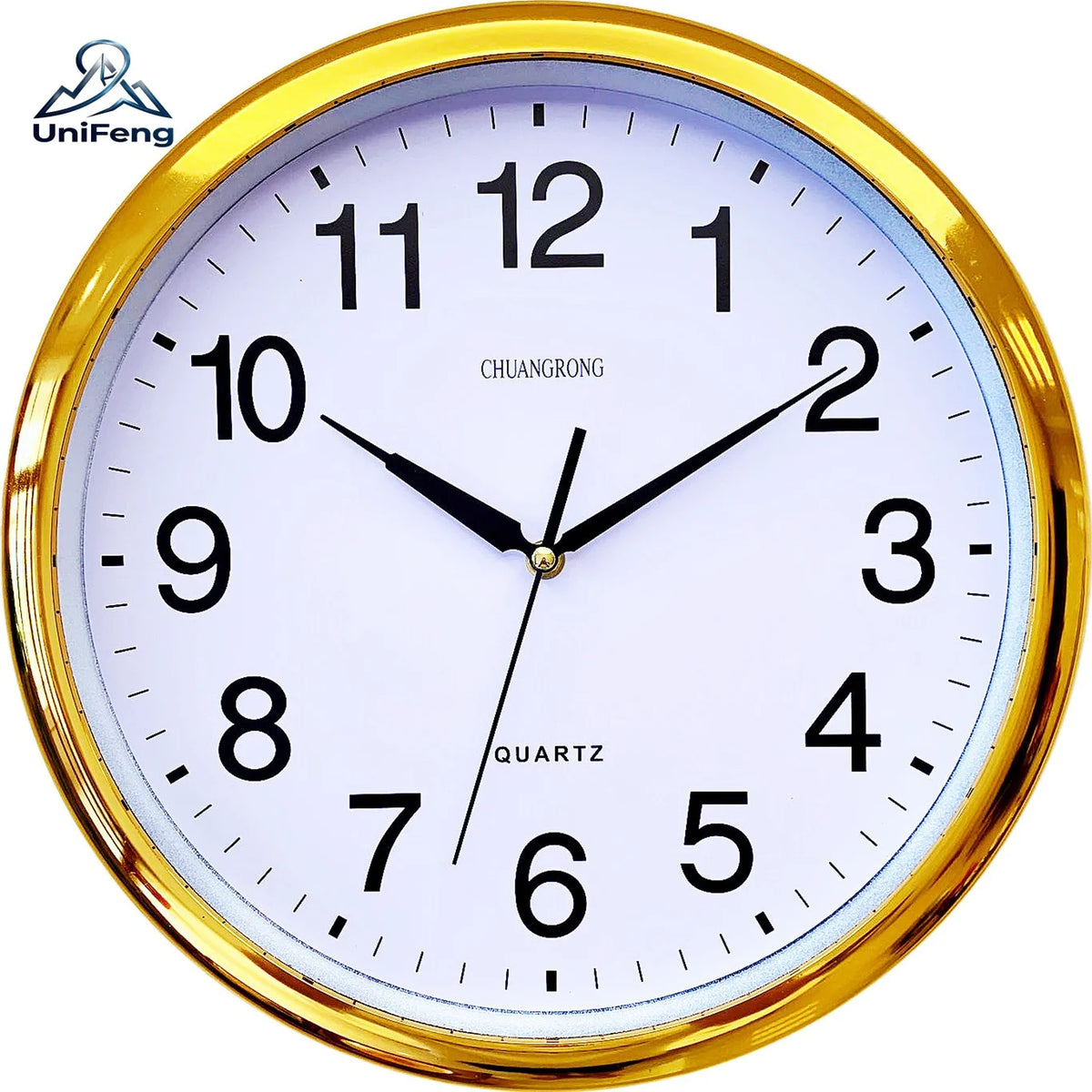 horloge murale moderne or argent blanc simple quartz opaque famille