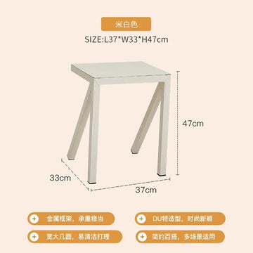 table d'appoint moderne table basse rectangulaire métal noir blanc rose jaune minimalistestyle nordique dopamine