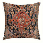 taies d'oreiller géométriques vintage rouge noir beige 45x45cm polyester adhésif decoration maison