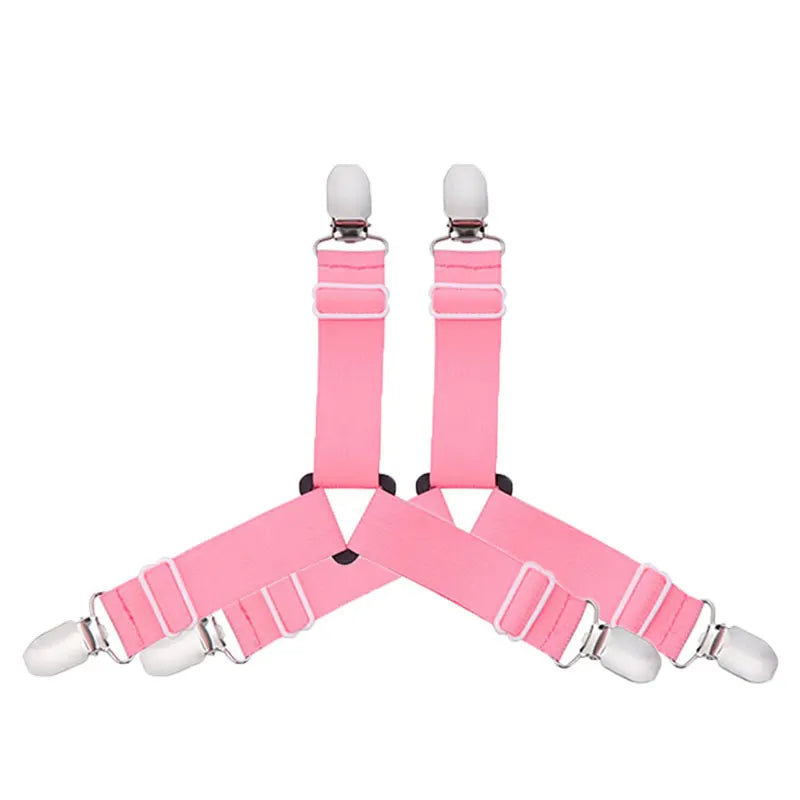 attache élastique lit clips métalliques tissu uni polyester coton moderne bleu noir blanc qualité