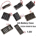 boîtes stockage batteries aa noires clips câbles pratique multifonctionnelle rangement diy 10 emplacements