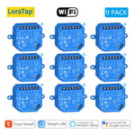 interrupteur module commutation rideau intelligent bleu moderne technologie contrôle vocal google alexa