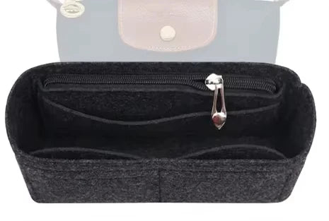 organisateur sac main réutilisable simili cuir bleu clair beige vert marron classique poche intérieure