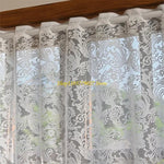rideau blanc floral transparent dentelle chambre salon facile decoration champêtre