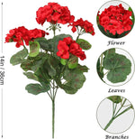 fleurs artificielles soie rouge vert modernes décoration intérieure anniversaire mariage baby shower