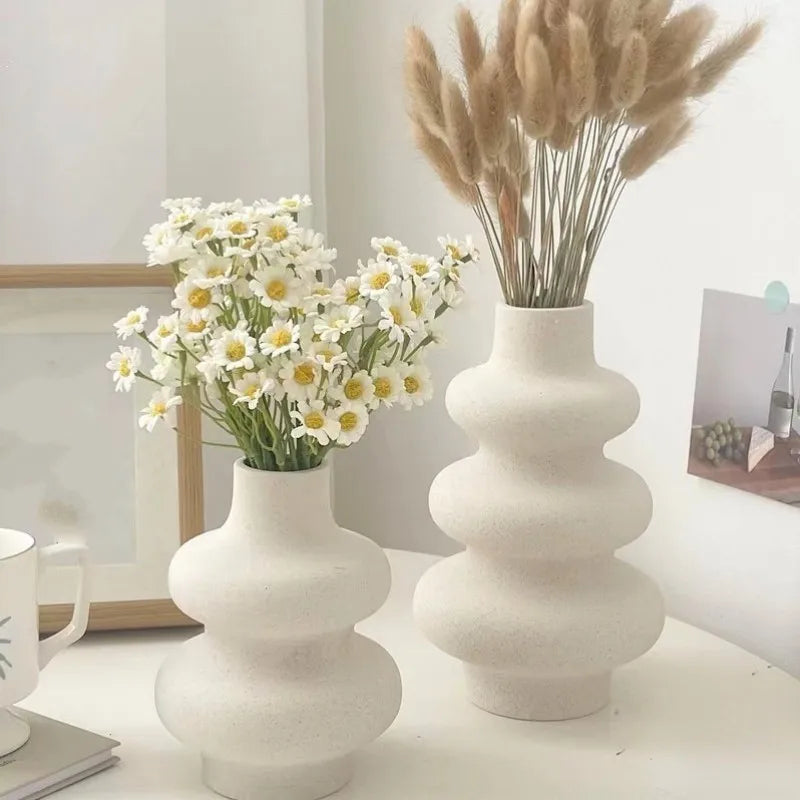 vases céramique blancs vases silicone tubes essai plateau compartiments hydroponiques fleurs modernes