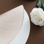 tapis table rond moderne blanc or rayures concentriques antidérapant respectueux environnement polyester unique decoration