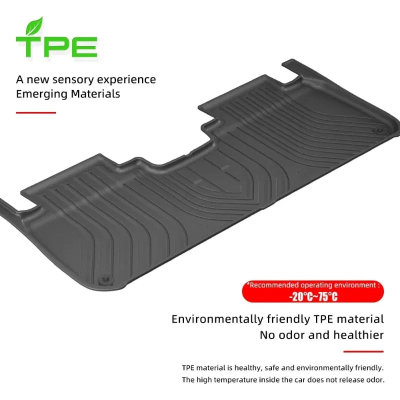 tapis sol voiture noir rayures horizontales moderne protection tpe facile nettoyer résistant intempéries