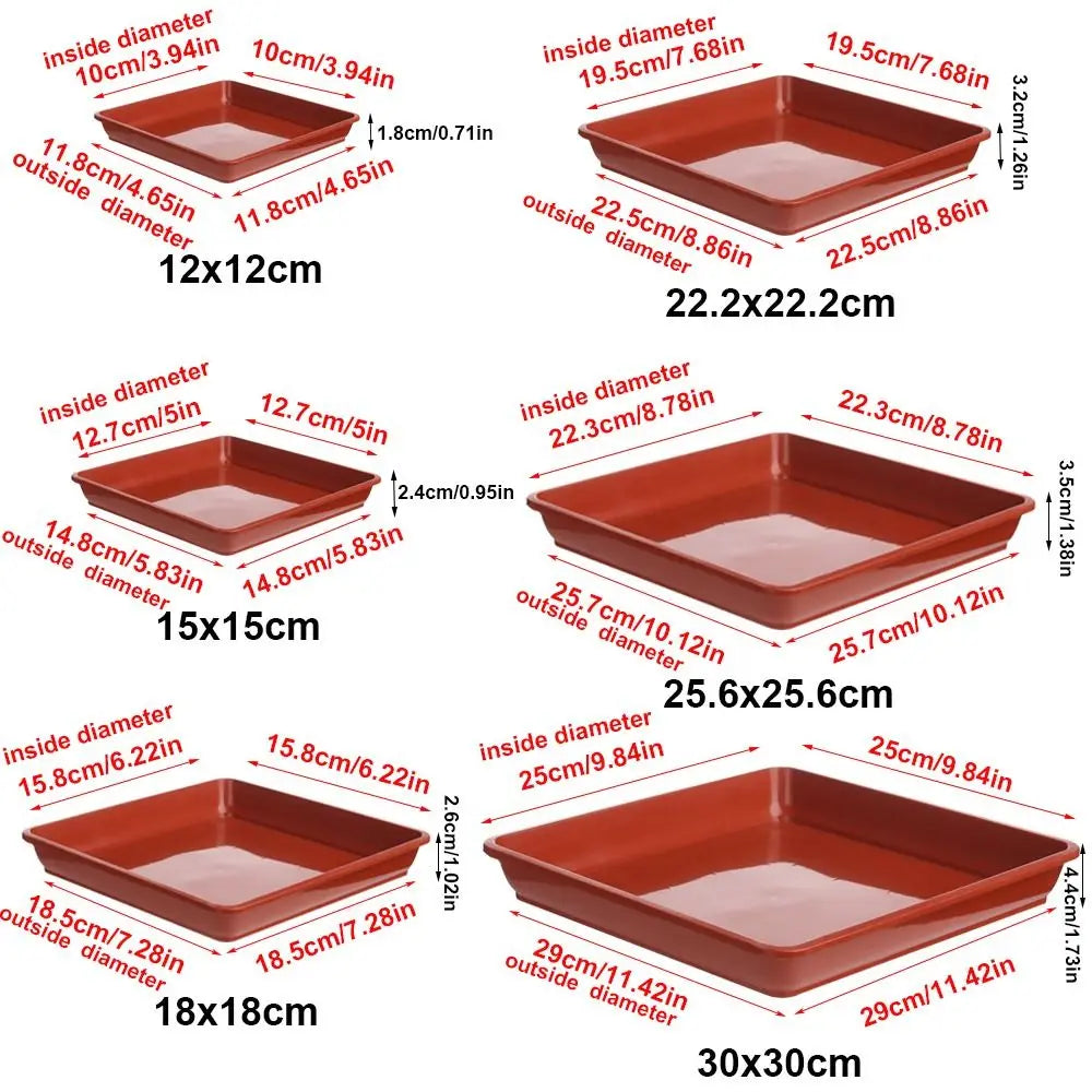 assiettes carrées modernes plastique opaque rouge noir blanc 12x12cm 15x15cm 18x18cm 22x22cm 25x25cm 30x30cm
