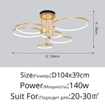 lampe suspendue moderne or blanc circulaire élégante chaînes salon chambre interrupteur bouton